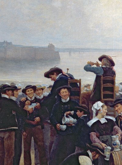 The Pardon in Brittany (detail) by Theophile Louis Deyrolle